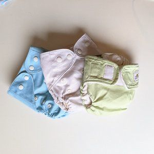 Lot of 3 Cloth Diapers with Inserts